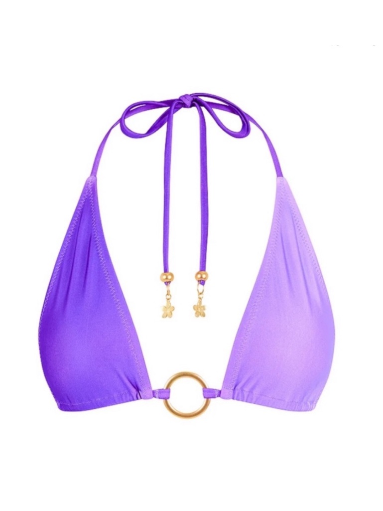 Kulani Kinis Ring Halter Bikini Top - Amethyst